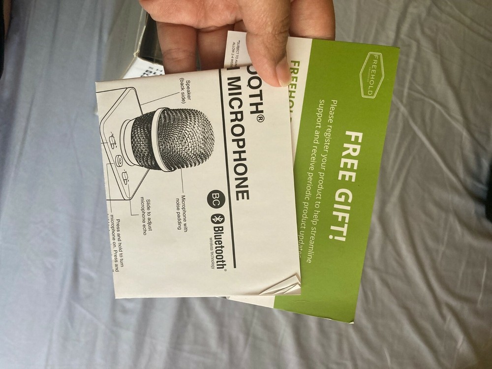 sharper image bluetooth karaoke microphone