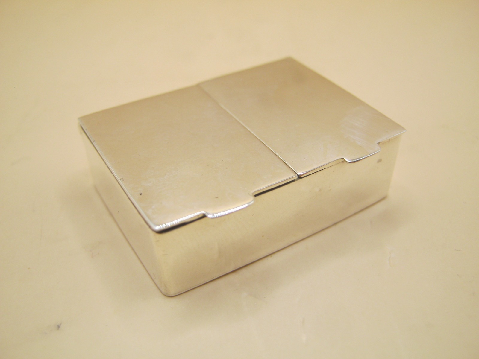 Unusual English Hallmarked Sterling Silver Double Pill / Snuff Box