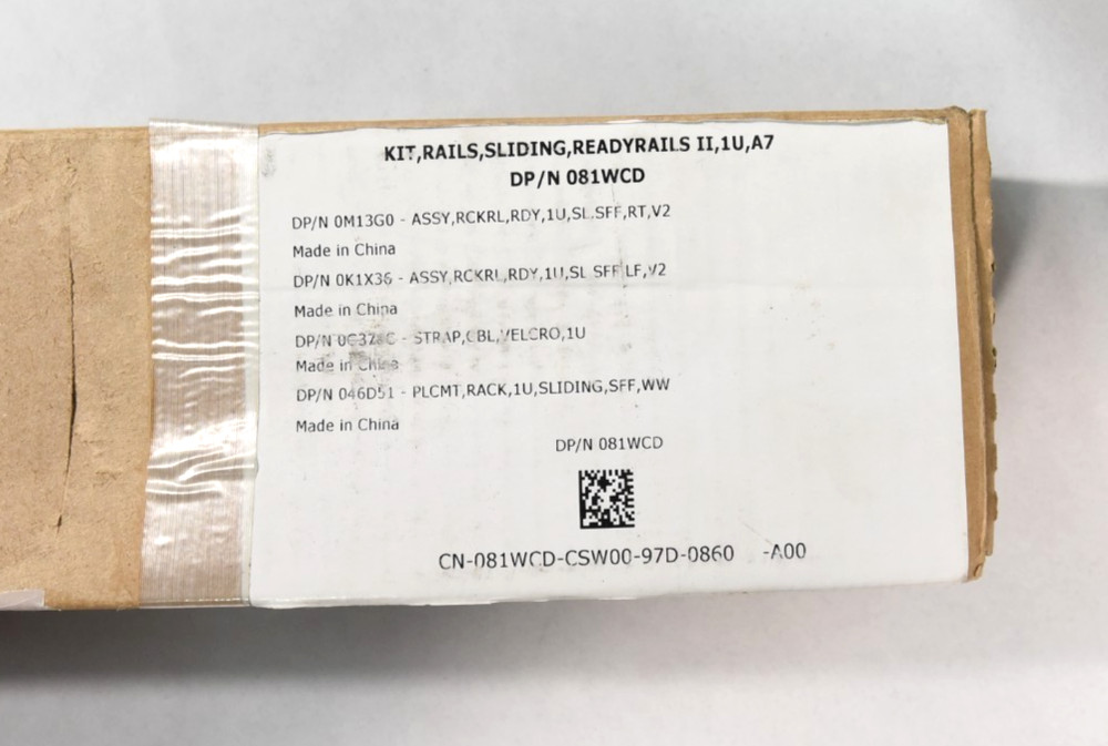 Dell DP/N 081WCD Sliding Rail Kit