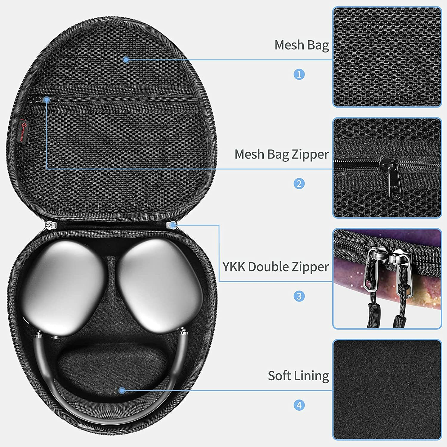 Case for Apple AirPods Max Headphone Protective Travel Carrying Hard Storage Bag