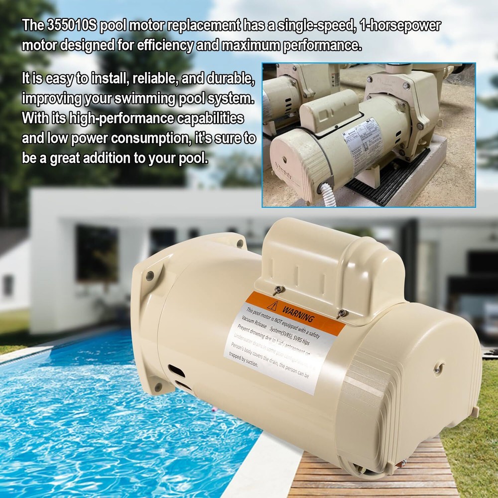 For WhisperFlo High Performance Pool Pumps Energy Efficient Replacement Motor