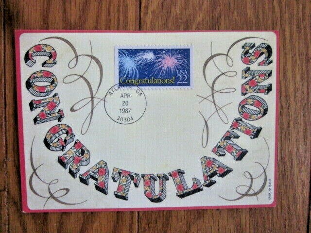 CONGRATULATIONS   1987 FLEETWOOD FD MAXIMUM CARD