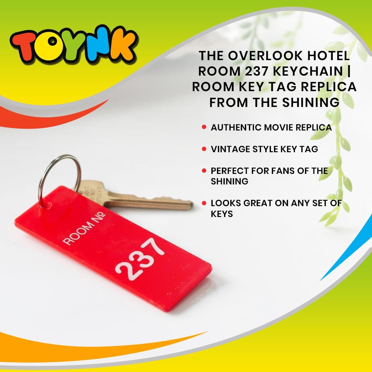 The Overlook Hotel Room 237 Keychain | Room Key Tag Replica from The Shining