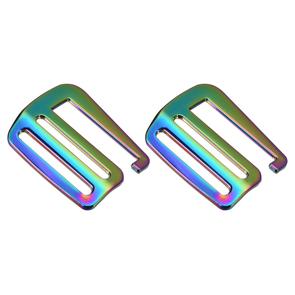 1.5" Webbing Release G Hook Buckle Adjuster for Backpack Strap, 2Pcs Multicolor