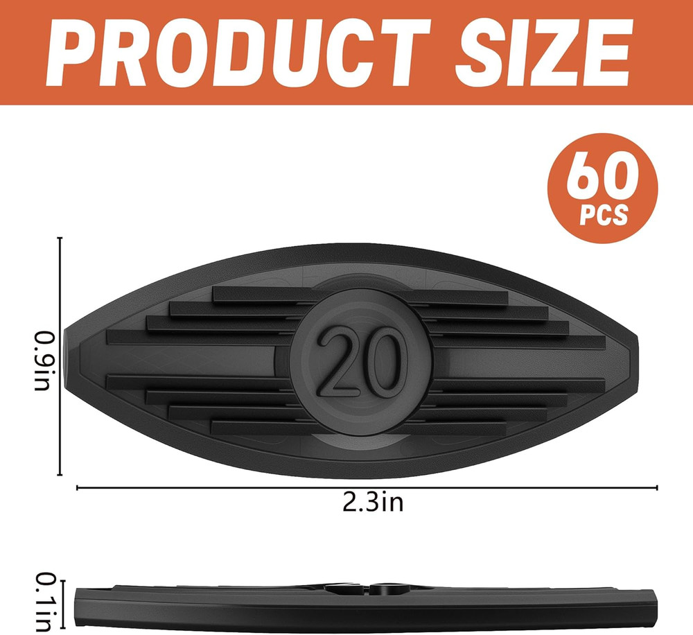 60 Pcs Self-Clamping Plastic Joining Biscuits for Woodworking Projects