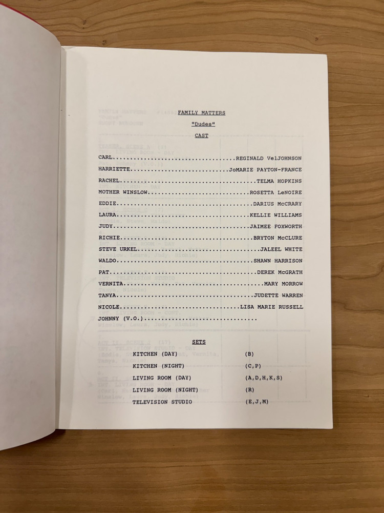 Family Matters TV Show Script
