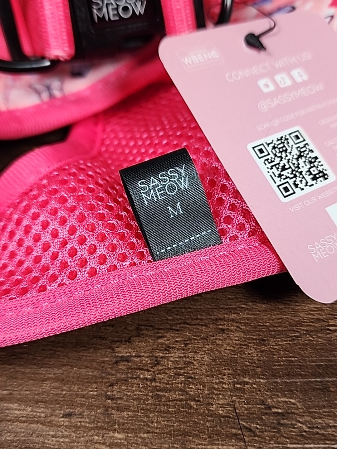 ☆LOOK☆ ~Sassy Meow The Wizard Of Oz Step In Cat Harness PINK Size Medium ☆NWT☆