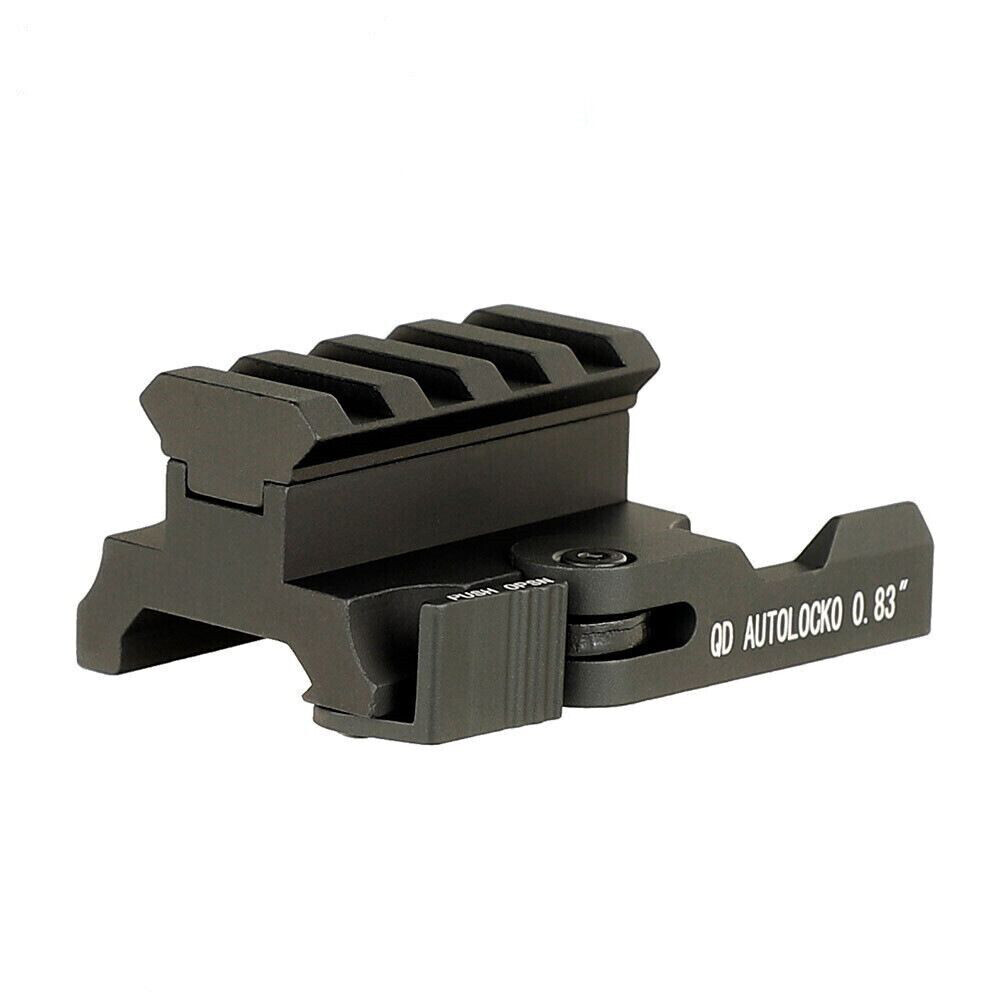 0.83" Quick Release Riser Mount 4 Slots Red Dot Base Adapter 20mm Picatinny Rail