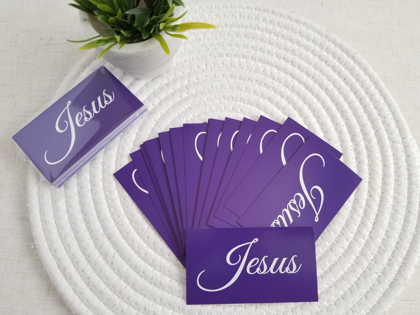 Jesus Gospel Tracts – 50 Salvation Cards (Acts 4:12, 2-Pack) – Evangelism – Free