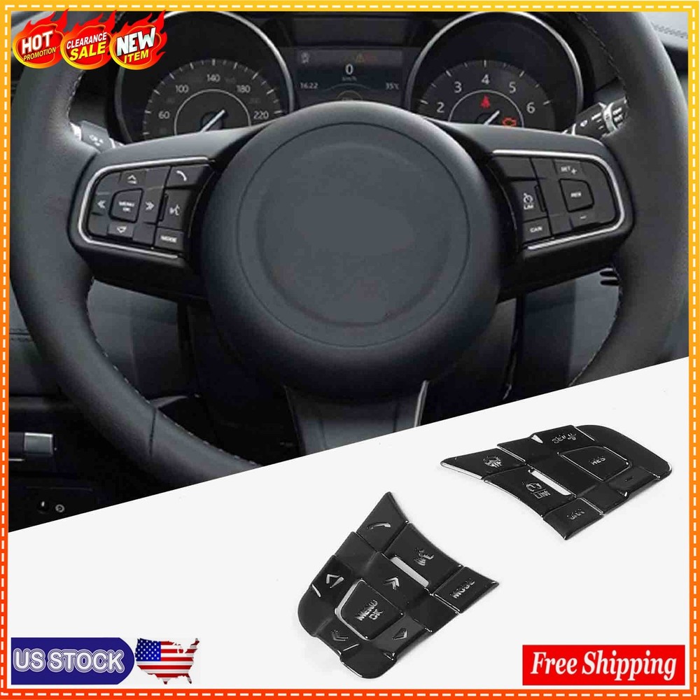 For Jaguar XE XF F-PACE E-PACE F-TYPE Steering Wheel Button Cover Trim Sticker