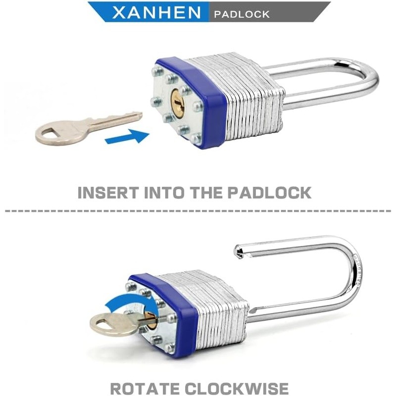 24 Pack Laminated Steel Keyed Padlocks Keyed Alike Security Lock Set Durable New