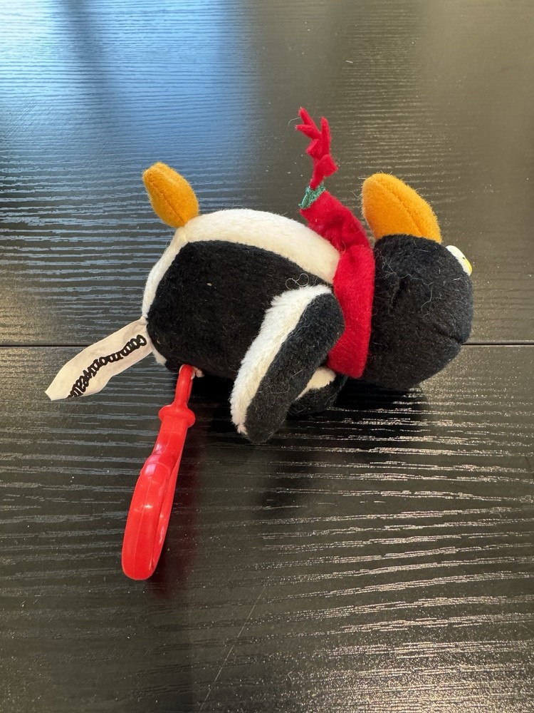 Rare Commonwealth Clip On Pull String Vibrating Penguin Toy Circa 1999