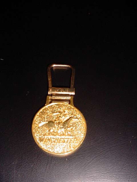 Winchester  Arms  Brass Medallion Vintage Watch Fob