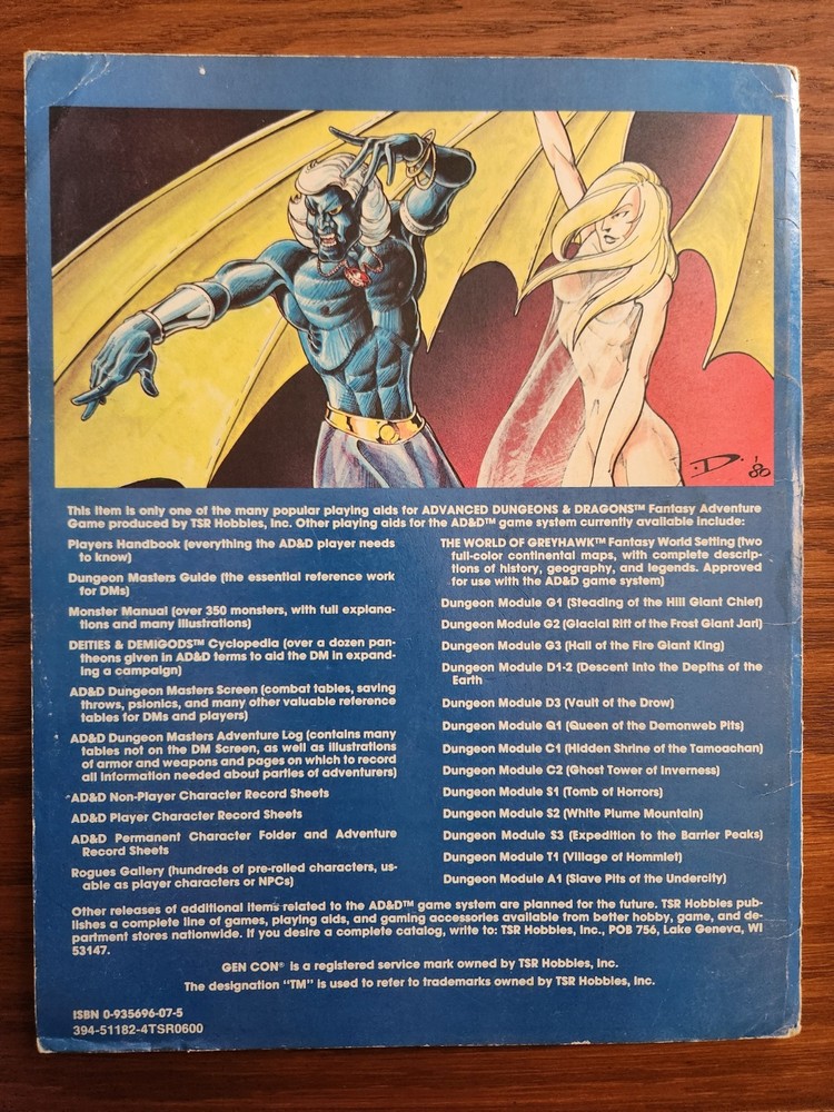 D3 Vault of the Drow module D&D TSR Basic Dungeons Dragons BECMI