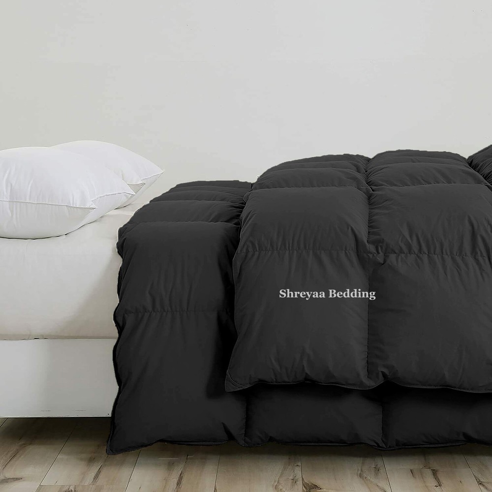 Comfy Gray Solid Down Alternative Comforter Cal King Size Egyptian Cotton