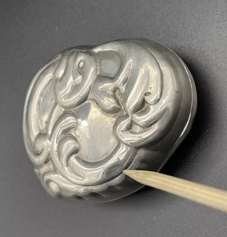 Aesthetic Asymmetrical Sterling Silver Pill / Trinket Box