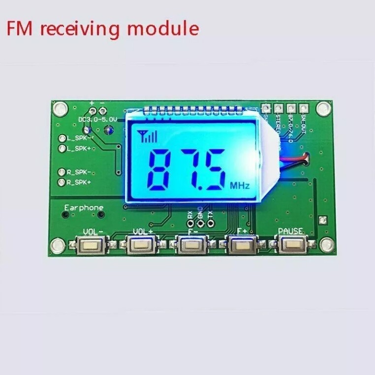 76-108MHz FM Digital Receive Module DSP PLL Wireless Stereo Microphone Module