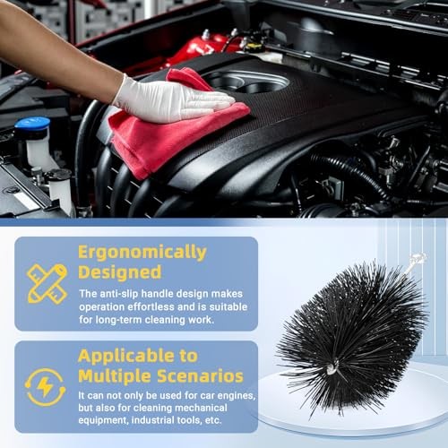 12 Pcs 61820 Car Engine Cleaning Detailing Brush Kit - Motor Engine