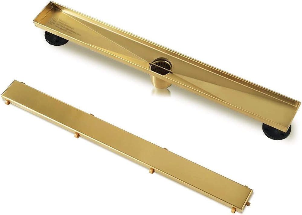 Neodrain 24 In. Shower Drain Gold Linear Rectangular SFS-3069-GD
