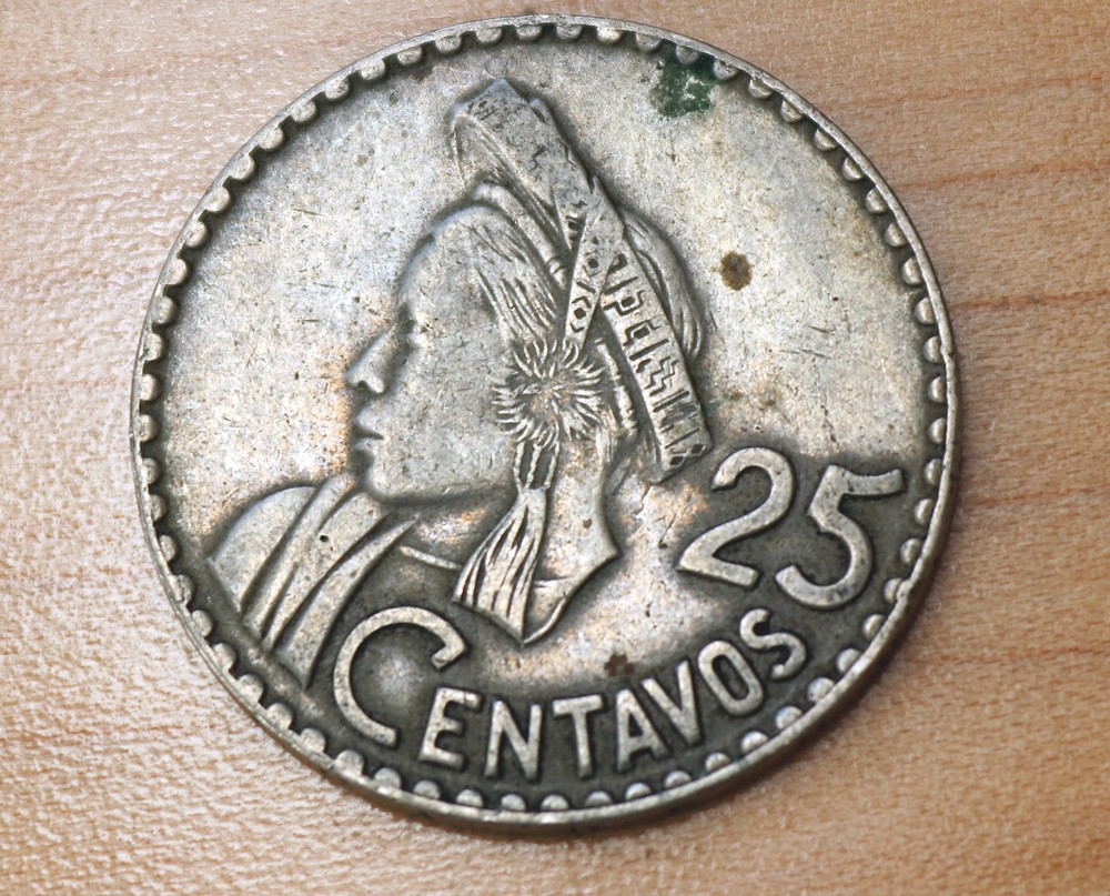 1966 Guatemala 25 Centavos