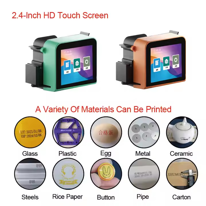 T1 Mini Handheld Inkjet Printer 12.7mm Coder Bottle Cap and Box Date Printer