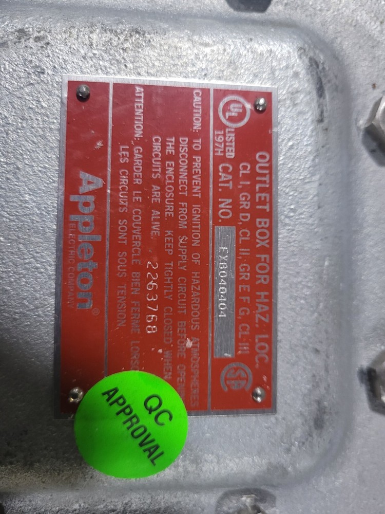 APPLETON EXB040404 JUNCTION BOXES NEW