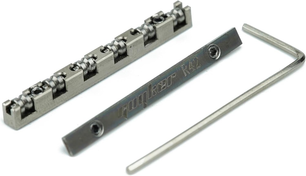 Guyker 42mm Guitar Roller Nut Titanium Adjustable for Strat Tele 6 String