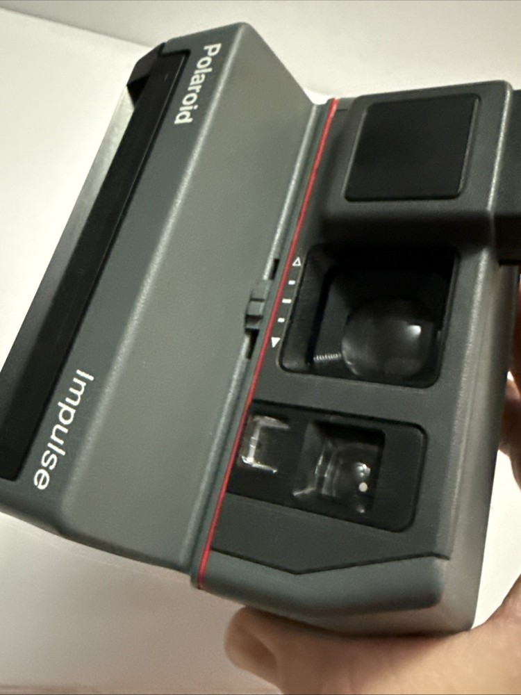 Vintage Polaroid Impulse Instant Camera W/ Strap Gray Untested