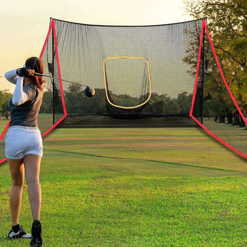 Roundfunny 2 Pcs Golf Net Attachment for 7Ft Golf Practice Hitting Nets with 2 S