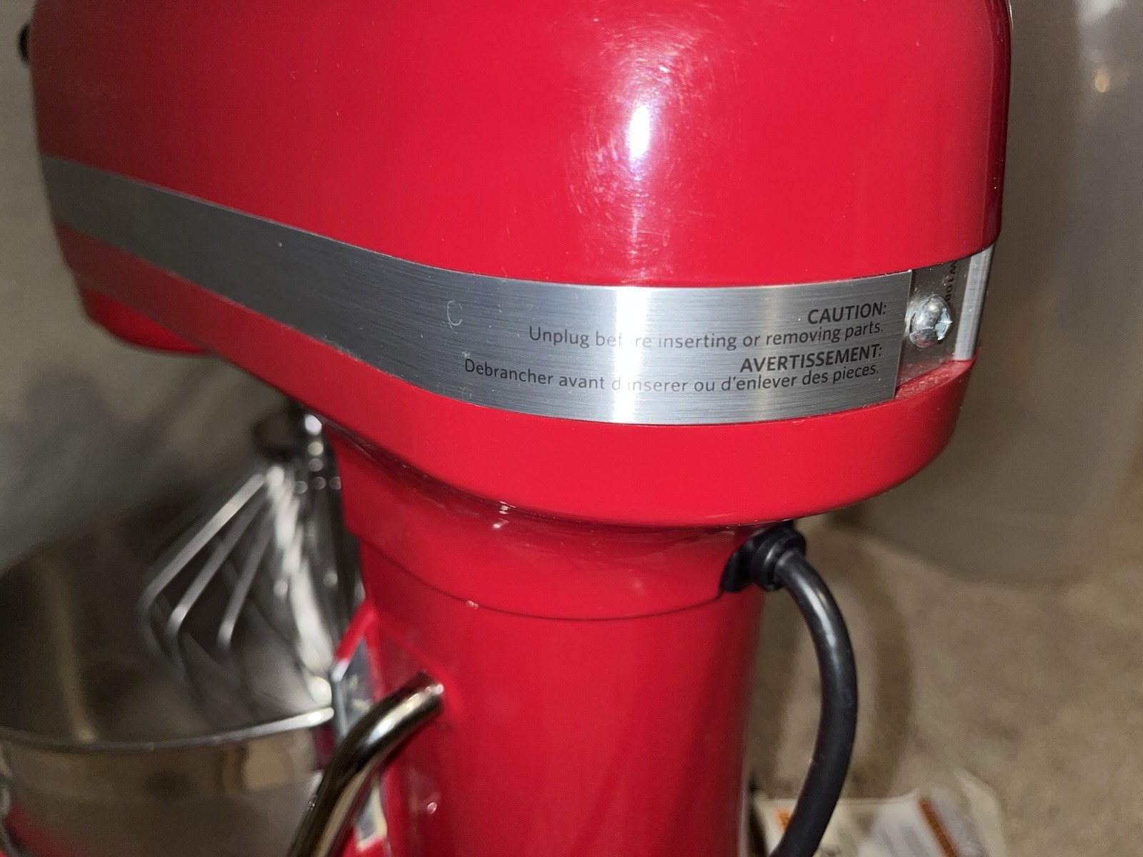 NOS KitchenAid KP26M9XCER 6 Quart 590 W Bowl-Lift Stand Mixer Ultra Power Soft 7