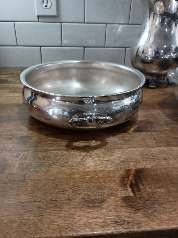 FB Rogers Silver Plate Covered Casserole Serving Dish Bowl with Insert + Pitcher
