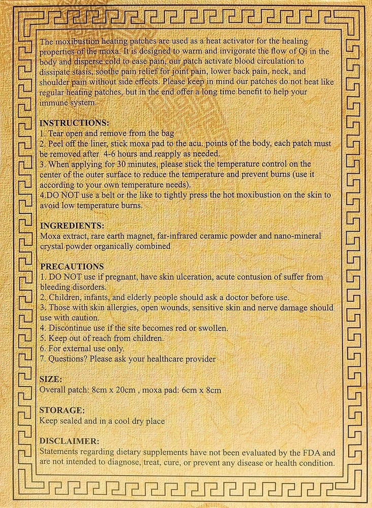 Wabbo - Moxa Heating Patch - 10 Patches Per Box