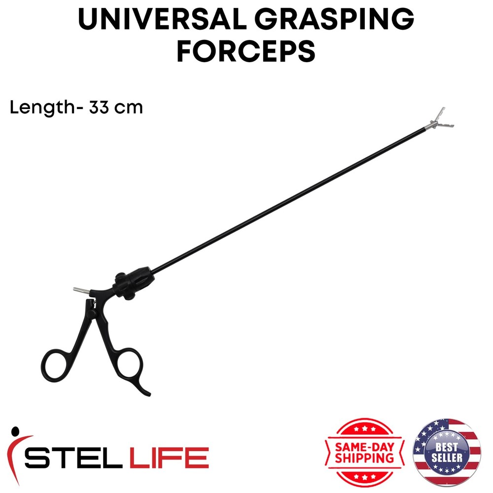 Universal Grasping Forceps Serrated Jaws 33 cm Laparoscopic Surgical Instruments