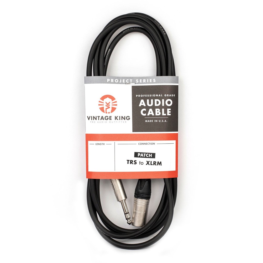 Vintage King Project Studio Patch TRS - XLRM - 15'