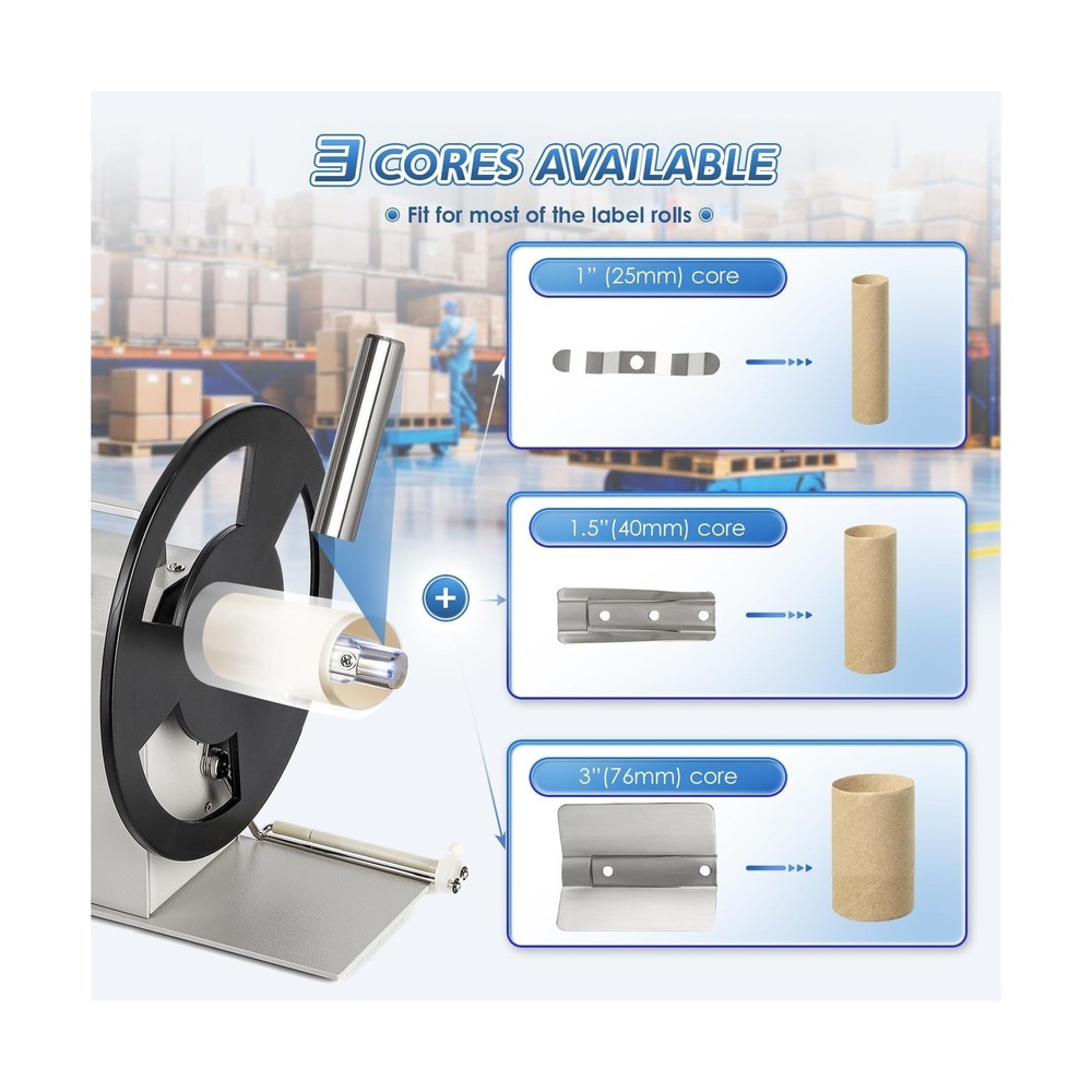 Automatic Label Rewinder, Speed-Adjustable Sticker Rewinder, Bidirectional La...
