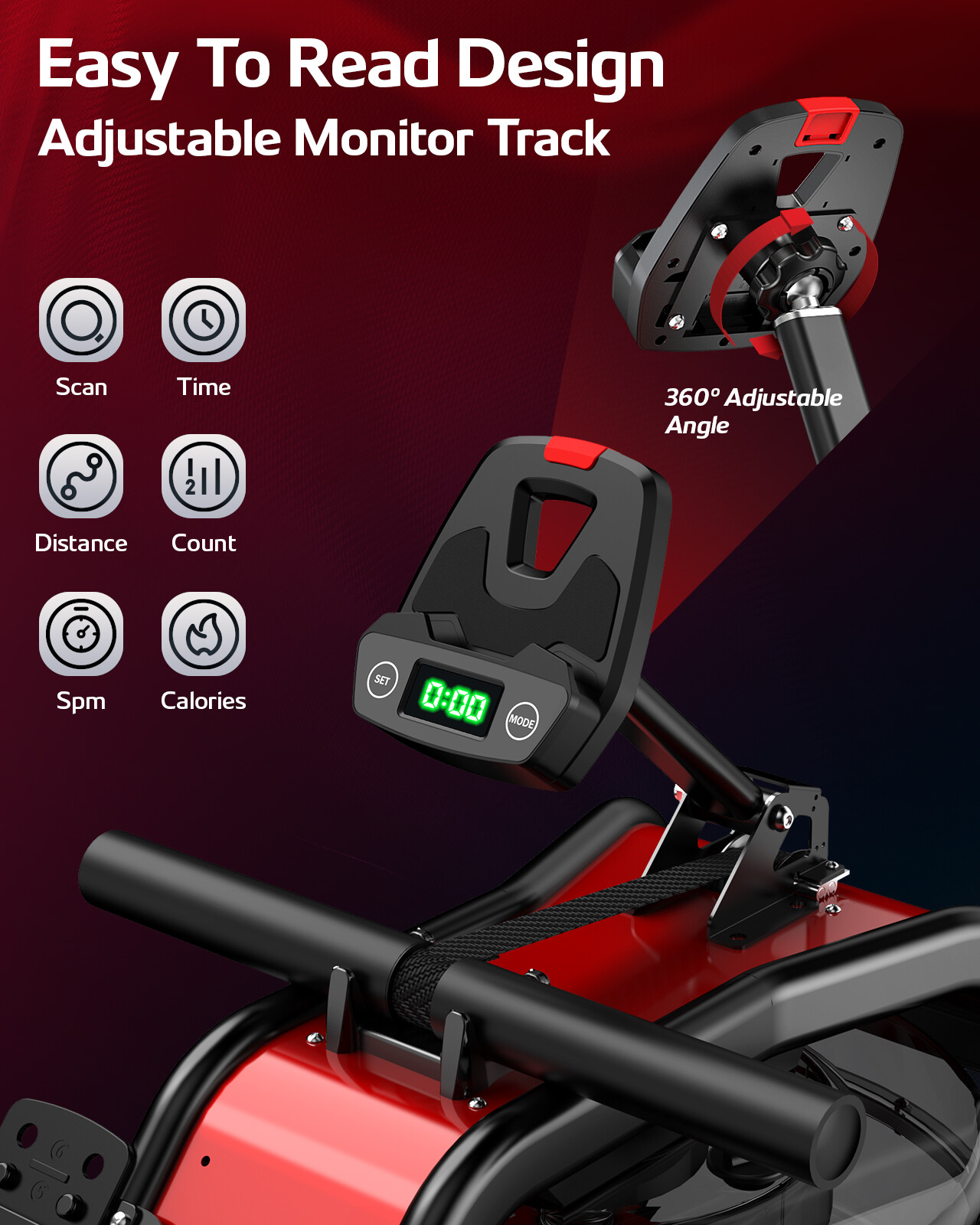 Magnetic Water Row Rowing Machine Rower 16 Levels Cardio Home Exercise Equipment