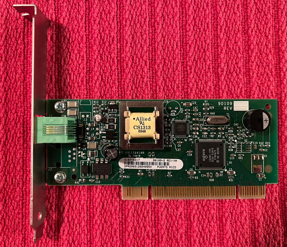SMART MODULAR TECHNOLOGIES 56K V.92 PCI DATA FAX MODEM MODEL: 90109-2