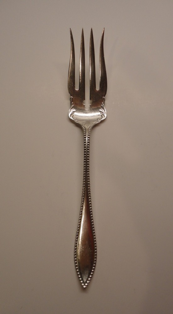 International Silver, Vesta Silverplate Medium Solid Cold Meat Serving Fork