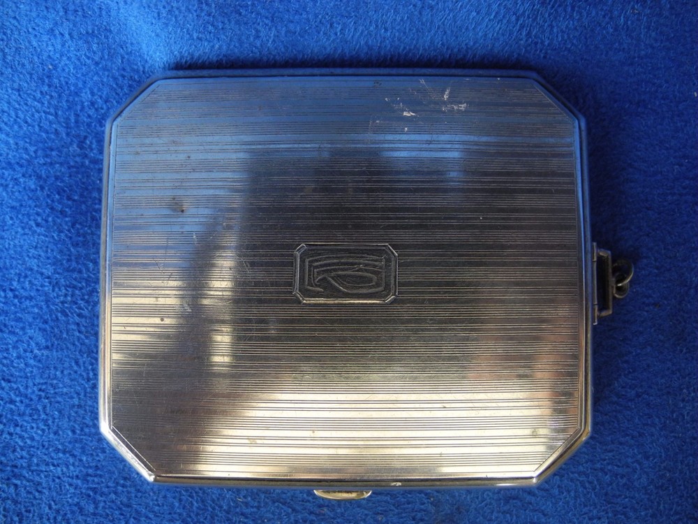 Antique Sterling Silver Cigarette Case 69 grams