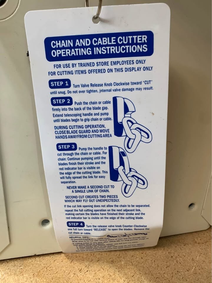 Crown Bolt Hydraulic Chain and Cable Cutter