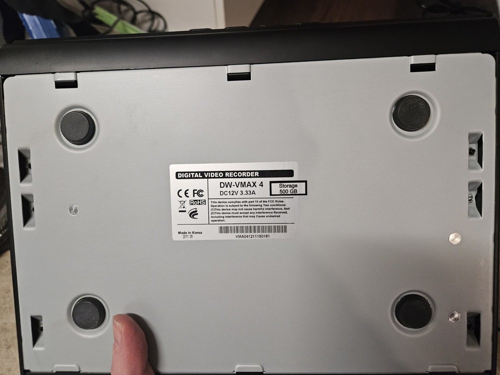 VMAX 4 channel dvr. model DW-VMAX 4 Home Automation Powers On Untested Fully