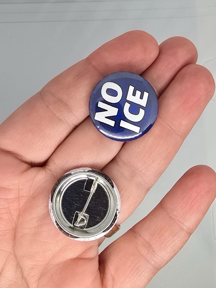 No Ice Protest Hat Pin Badge 1” 6pcs