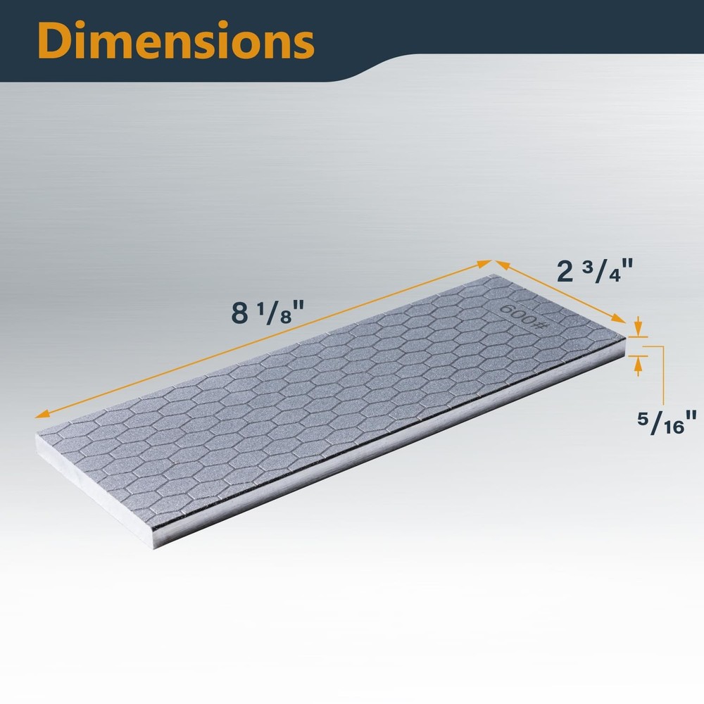 POWERTEC Diamond Sharpening Stone, 600/1000, Silver