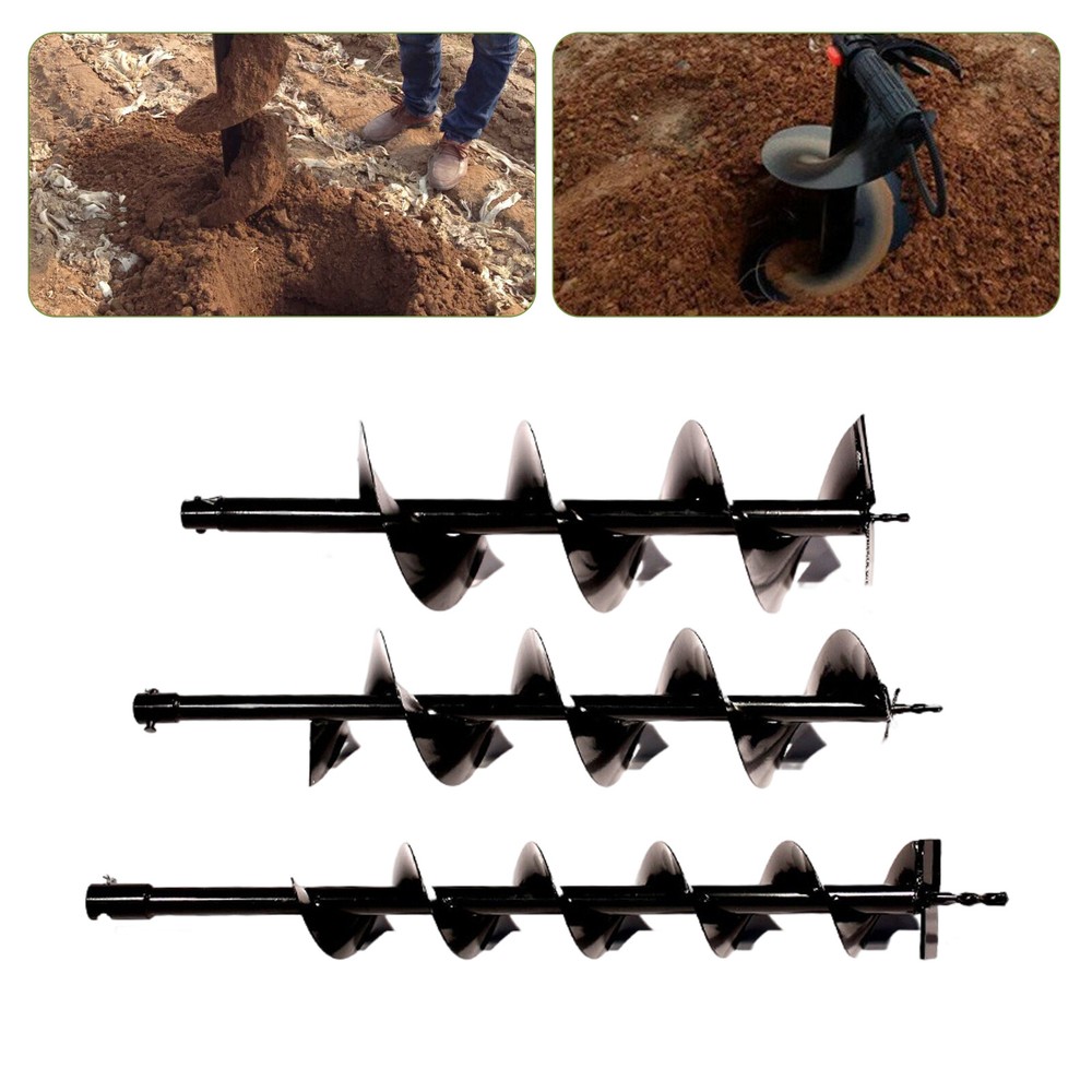 52CC 2.4HP Post Hole Digger Earth Auger 2 Stroke Digging Machine w/3 Drill Bits