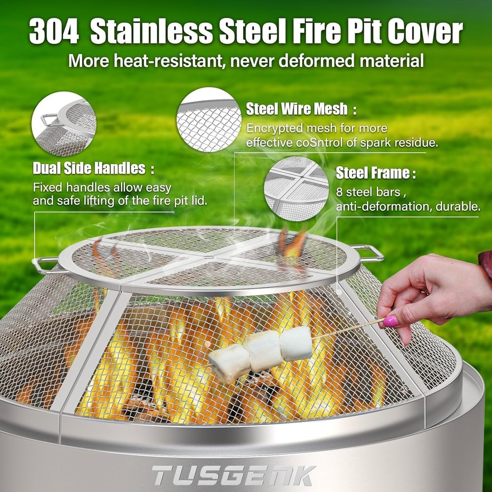 Fire Pit Spark Screen for Solo Stove Range Accessories, 15 Inch Range Shield ...