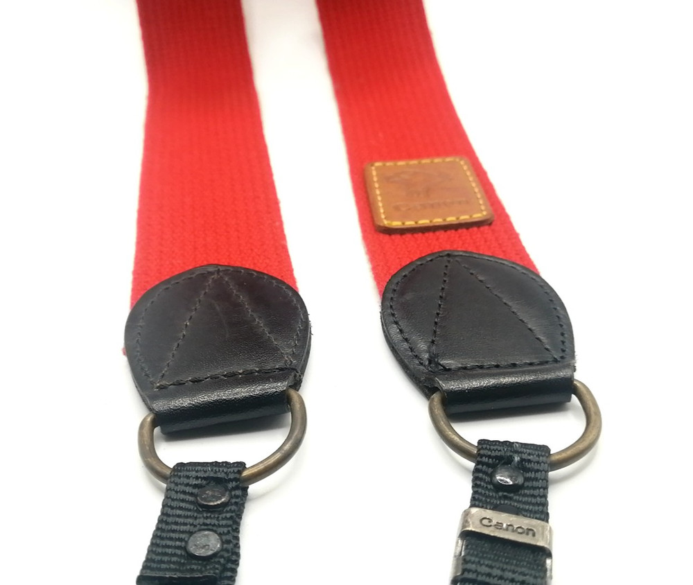 🎦VIDEO👀✨Almost Unused✨ Canon Eagle Strap Red From JAPAN