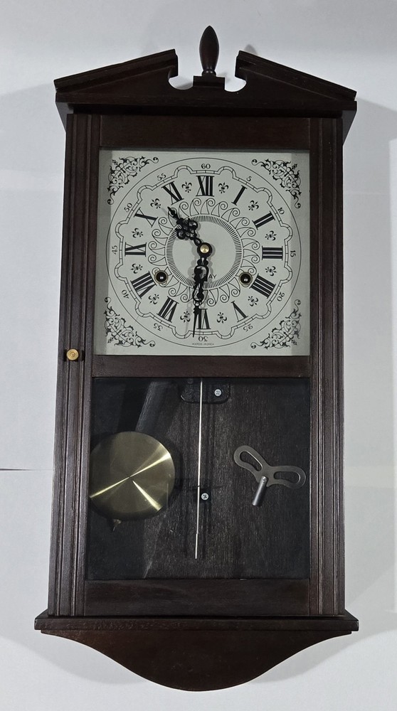 VTG MONTGOMERY WARD Le Gant 31-Day Key-Wind REGULATOR WALL CLOCK Needs-Work READ