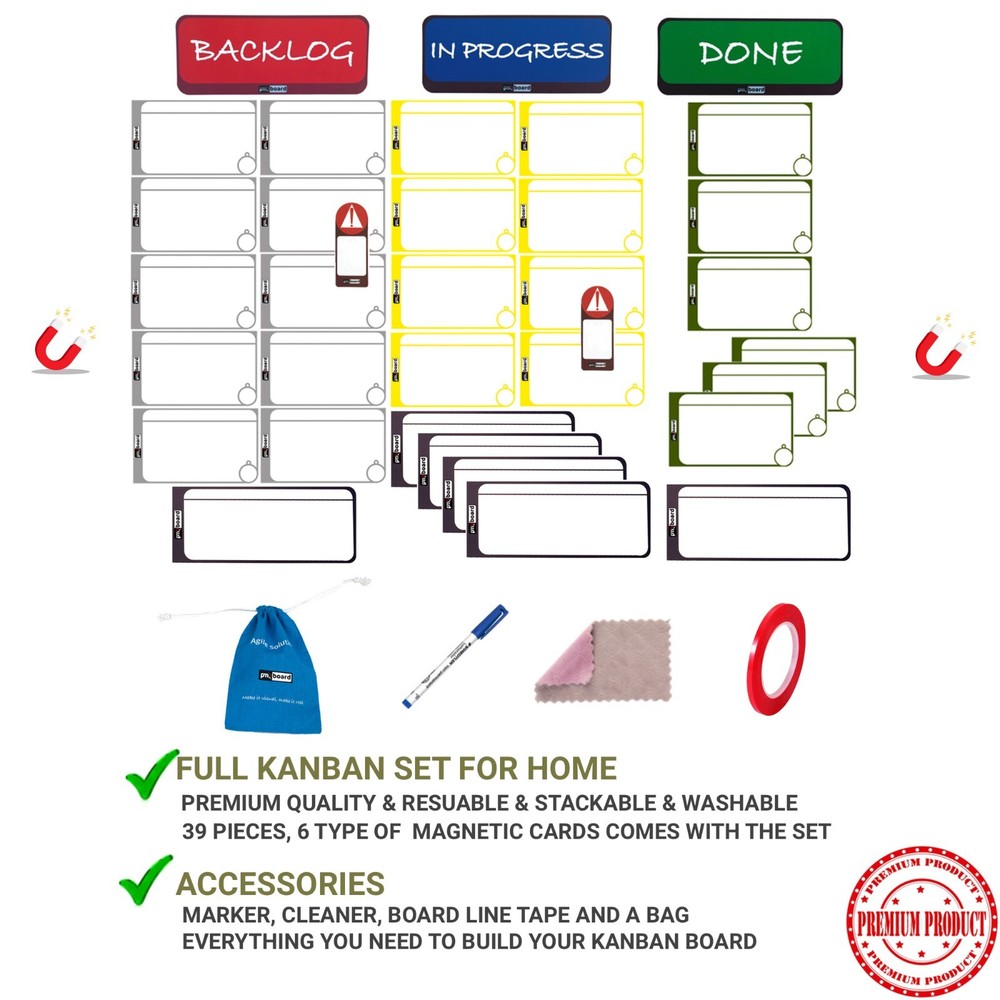 Home Kanban Board Set, Scrum Board Set