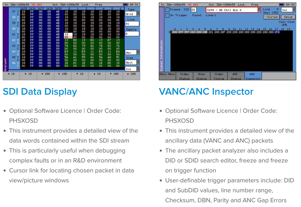 Phabrix Portable 3G/HD/SDI Video Analyzer