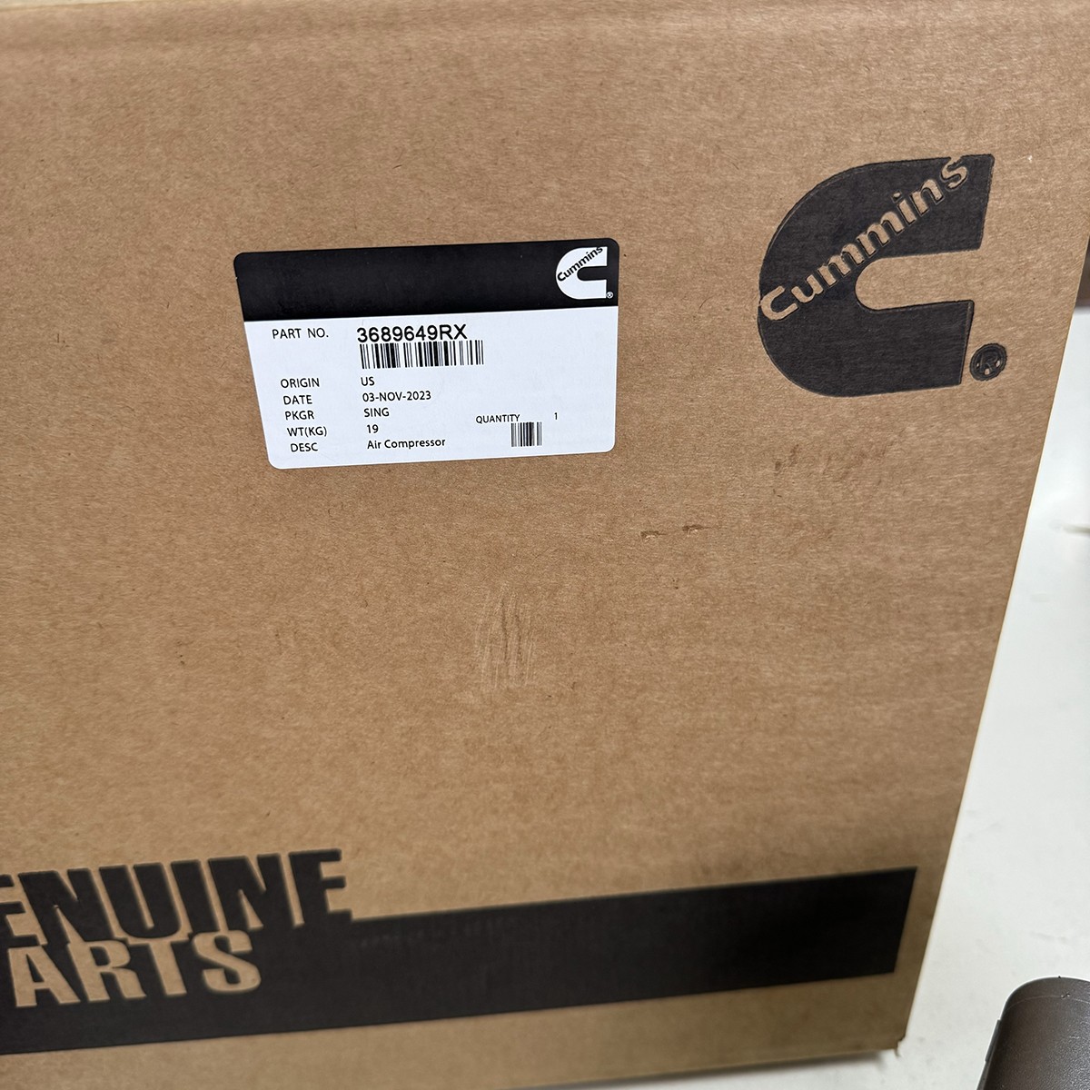 Air Brake Compressor 3689649 for Cummins ISX15/QSX15 Engine 3689649RX 3689649NX